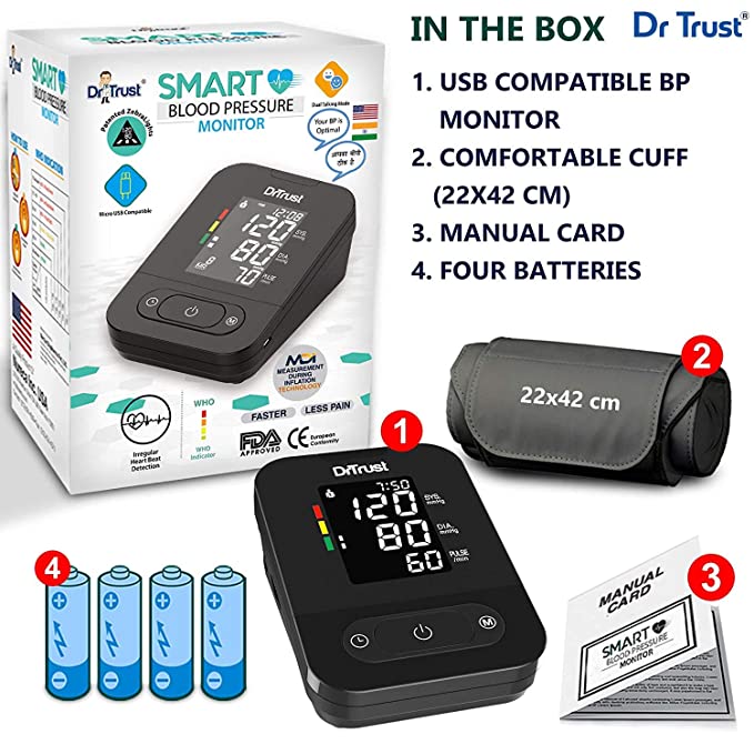 Dr Trust Smart Dual Talking Automatic Digital Blood Pressure Monitor BP ...