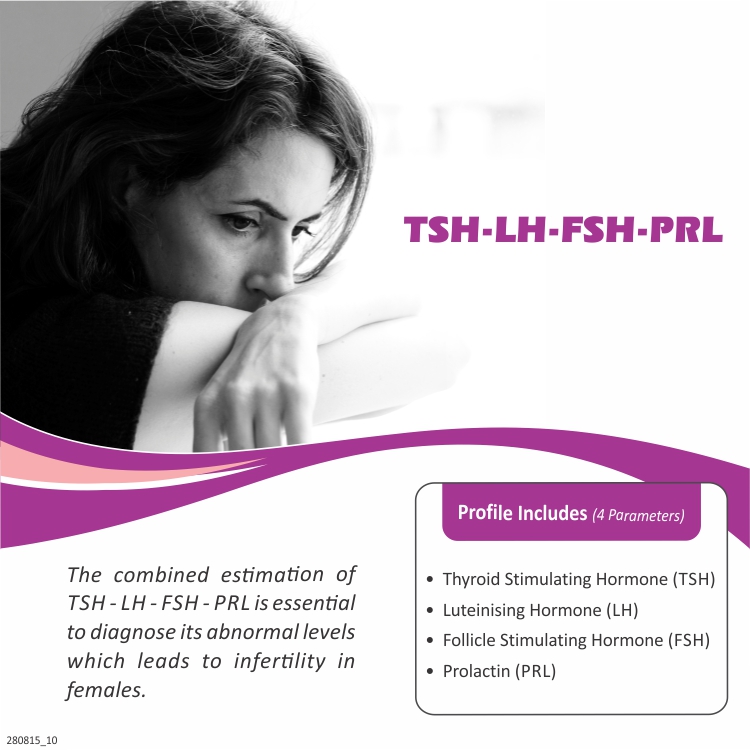 TSH-LH-FSH-PRL Test in Gohana 4 Tests @ Rs 1280